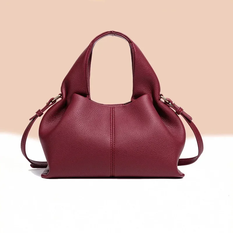 

Cloud Shaped Handbag, Single Shoulder Bag Under Arms, Ball Bag, French Retro Style 2025 in Soft PU Leather