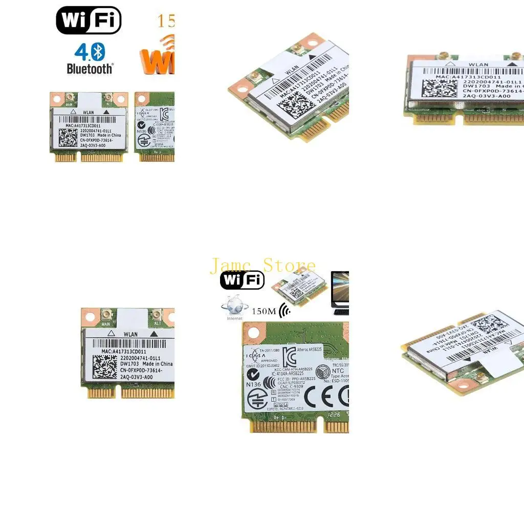 LX0B AR5B225 Half Height Mini PCI-E Wireless Wlan WiFi Card BT V4.0 For Atheros for D