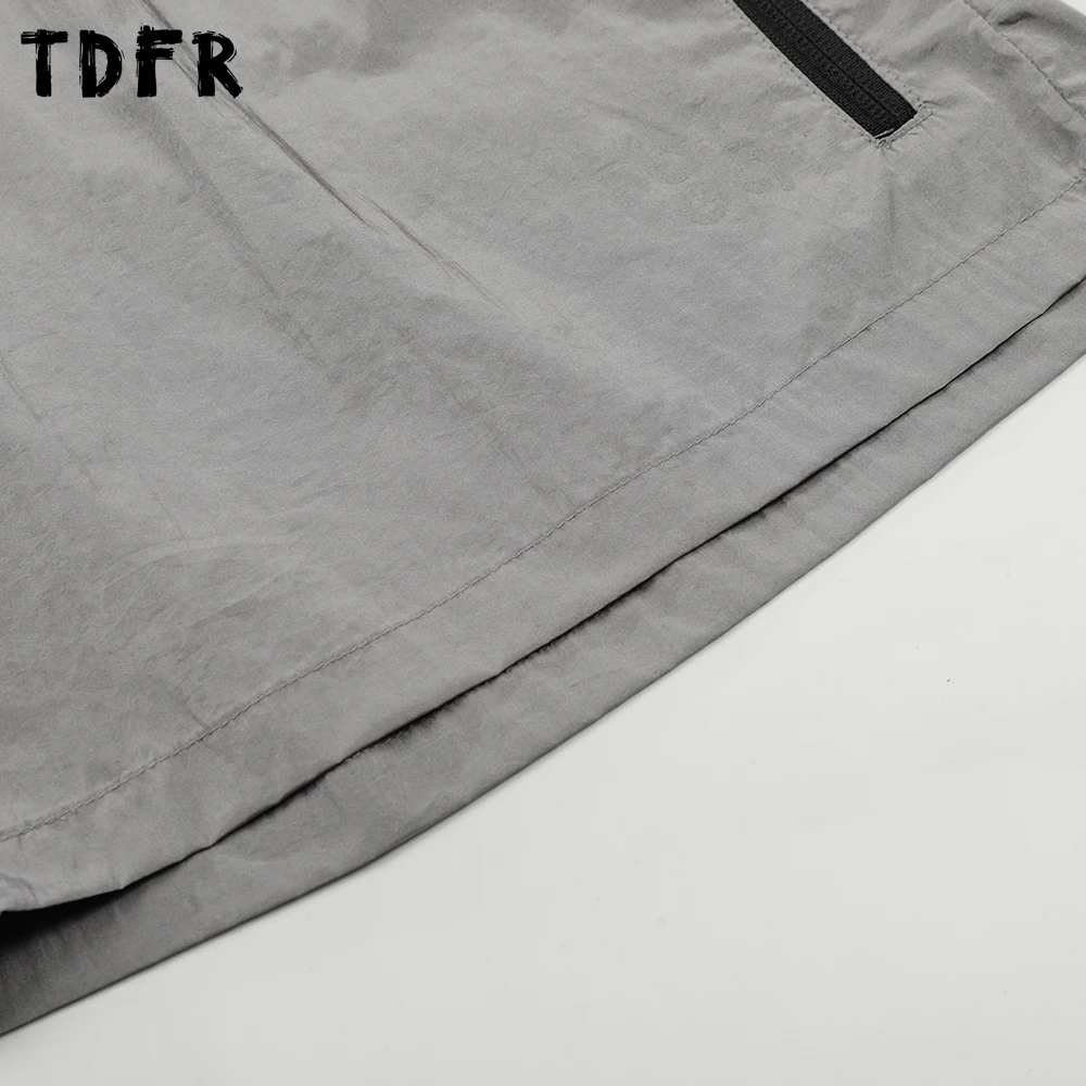 Zipper Decoration Cargo Shorts Mens Print Summer Safari Style Elastic Waist Baggy Wide Leg Knee-length Shorts Man