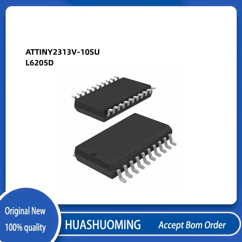 10Pcs/Lot  ATTINY2313V-10SU    ATTINY2313-20SU    ATTINY2313A-SU  ATTINY2313 2313  L6205D  L6205 6205 SOP20