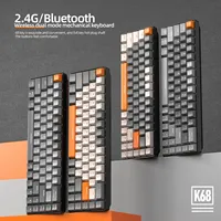 K68 Wireless Bluetooth Dual Mode Gaming Keyboard 68 Keys Hot Swappable 19 Keys No Conflict Gaming Keyboard Accessories