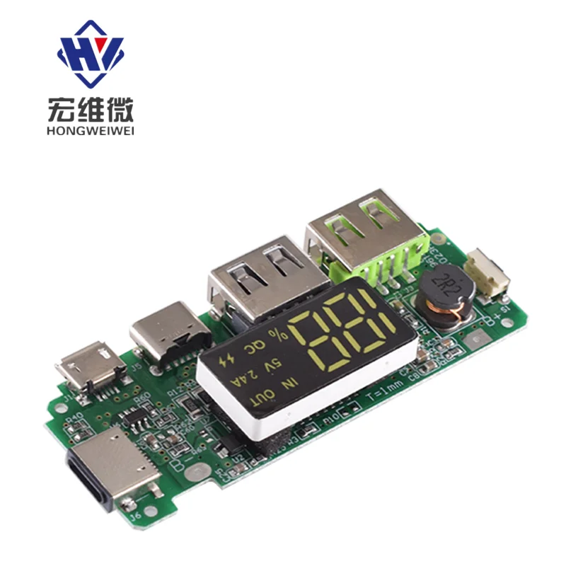 18650 Charging Board Dual USB 5V 2.4A Mobile Power Bank Module 186 50 Lithium Battery Charger Board Circuit Protection