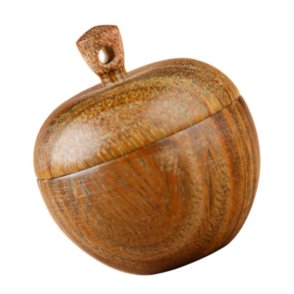 

Green Sandalwood Apple Keychain Diy Wooden Pendant Aromatherapy Box Bag Decor Mini Sachet Diffuser Key Ring Accessory