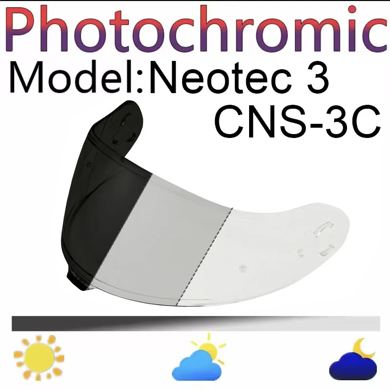 

Neotec3 Photochromic Face Shield Visor Helmet Lens for SHOEI Lentes para Casco de Moto High Impact Protection Fog-Resistant