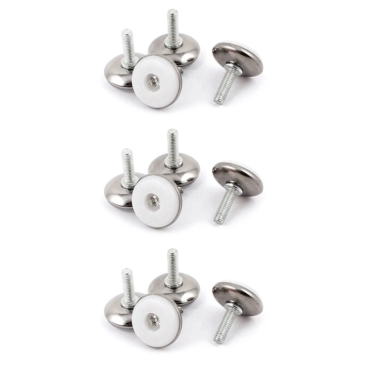 Fresh Furniture Adjustable Screw On Glide Leveling Foot Feet M6x20mm 12 Pcs