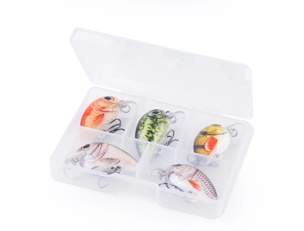 Hanlin 5 Stück/Set 2,8 cm 2 g Mini-Wobbler, langsam sinkender Crankbait-Angelköder, künstlicher Köder, Hartplastik-Wobbler für Barsch-Angelausrüstung – Detail 10