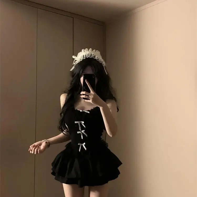 Y2k Women T Shirt Sexy Hot Girl Lace Tank Top Women Clothes Kawaii Cute Bow Crop Top Hot Sweet Tops Harajuku Camis Kpop T Shirts