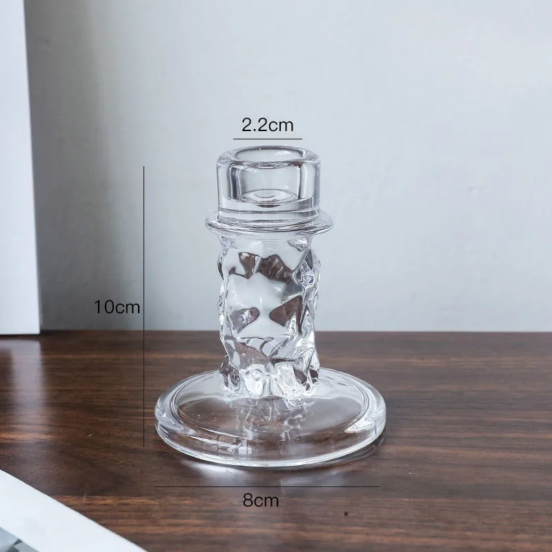 Glass TaperCandle Holder For Wedding Centerpiece Vintage Candlesticks Holder Decor Taper Candle Holder Home Sweet Home Decor