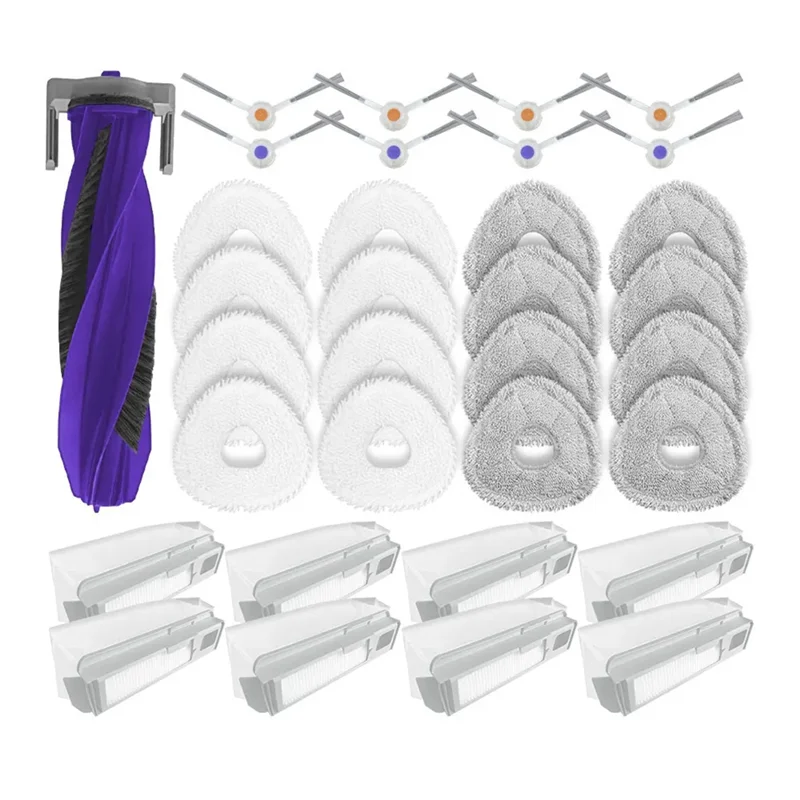 ABKR-ชุดอุปกรณ์เสริมสําหรับ Narwal Freo X Ultra / Narwal J4, J4 Lite อะไหล่หลักแปรงด้านข้าง Mop ผ้า