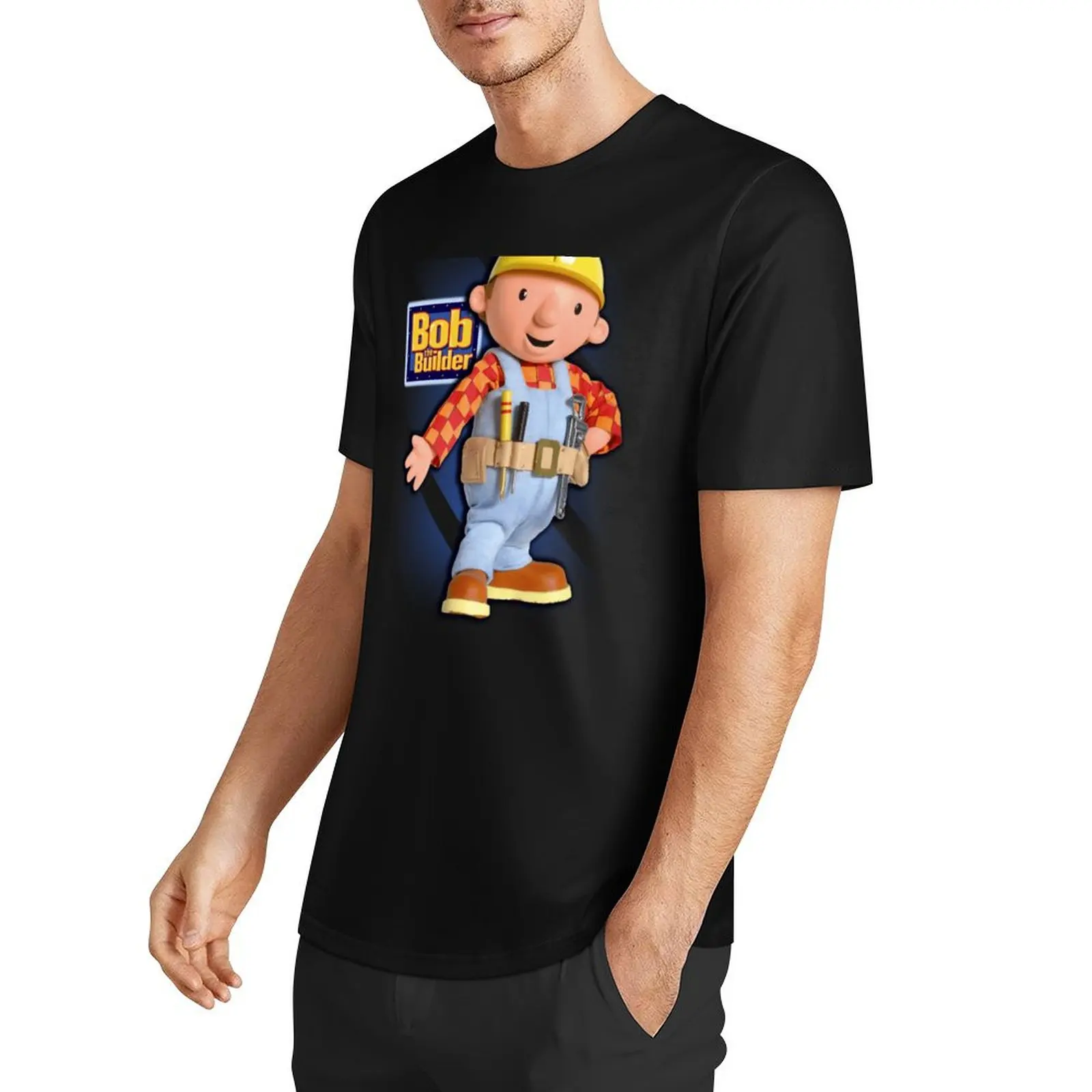 Bob The Builder with shadow T-Shirt baggy shirts oversized graphic tee mens clothing