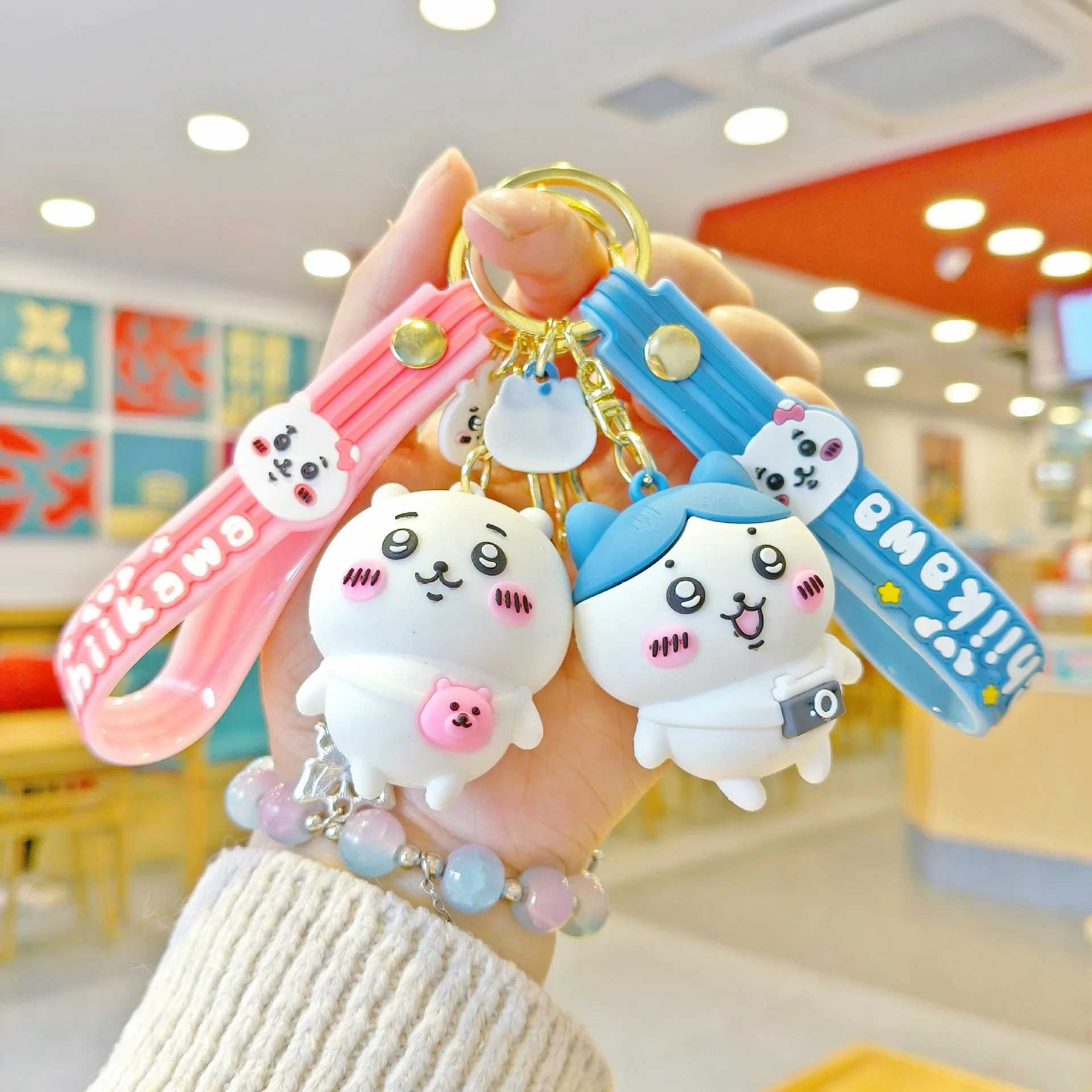 

Cute Chiikawa Cartoon Keychain Creative Doll Pendant Small Gift for Bag Backpack Car Key Decoration