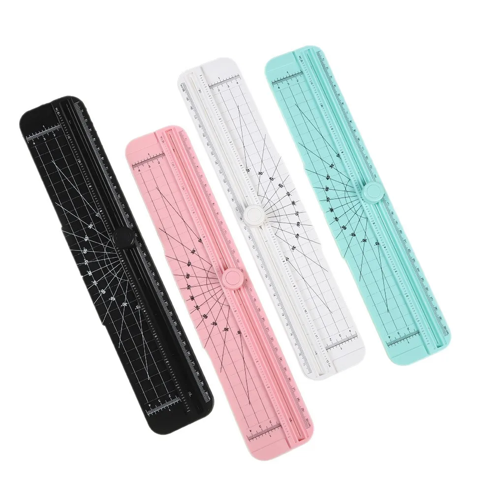Portable Manual Paper Cutter for A4 Size, Precision Sliding Trimmer with Guided Edge for Paper, Cardstock & Crafting