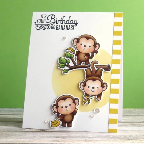 Прозрачный силиконовый штамп Chunky Monkey 4x6 дюймов