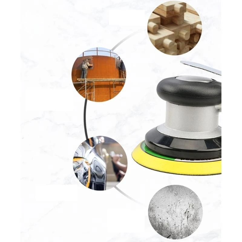 5/6 Inch Pneumatic Sander Eccentric Air Grinder Polisher Polishing Grinding Tool for Furniture,Metal,Wood,Car Detailing Waxing
