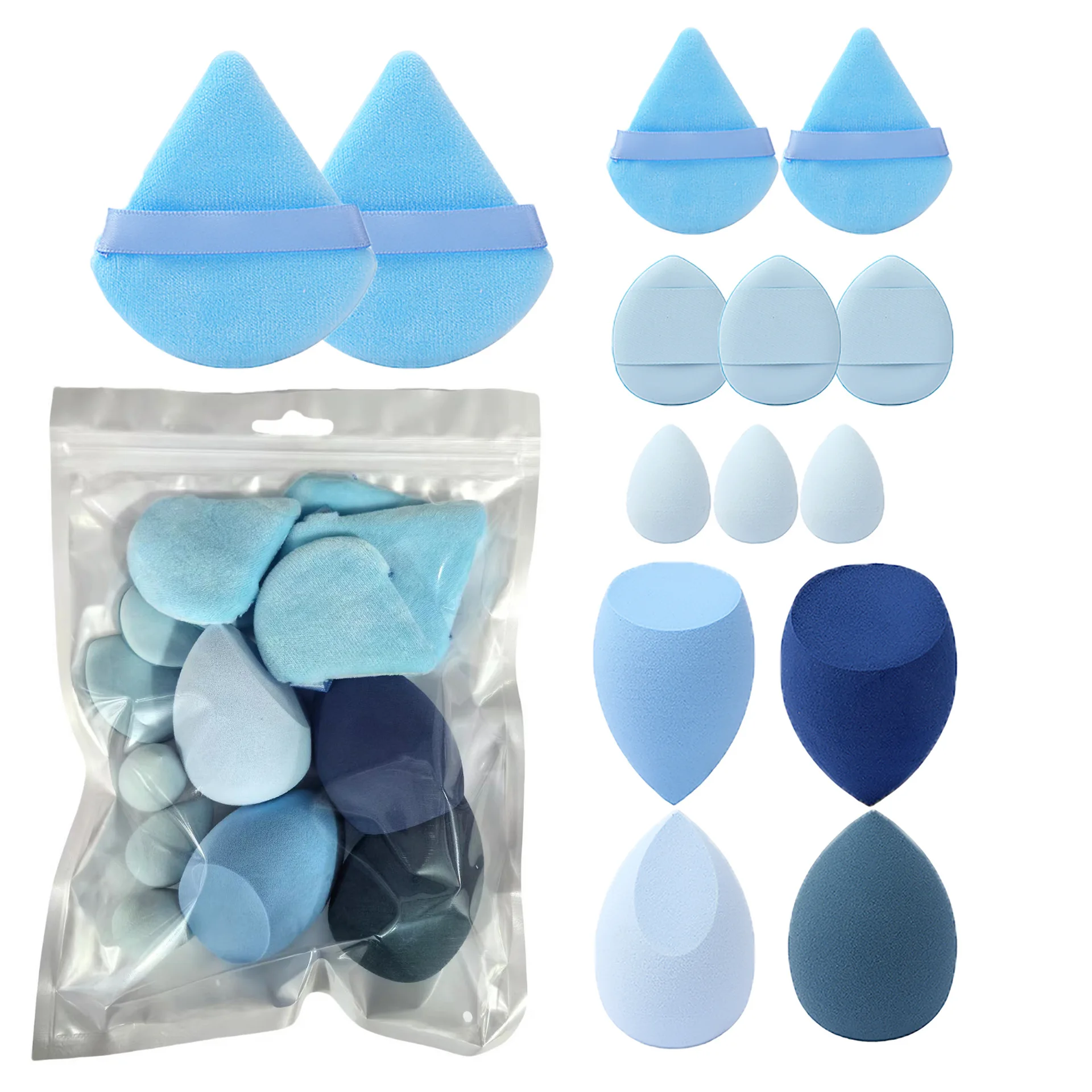 14 stücke Puderquaste Set Weichen Make-Up Schwamm Mini Daumen Puff Schönheit Ei Für Lose Pulver Foundation Creme Make-Up Zubehör