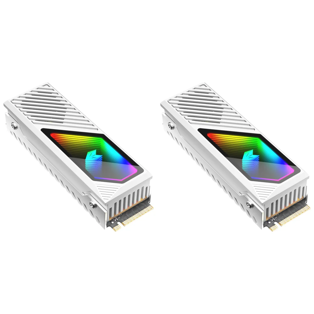 

M.2 2280 SSD Heatsink SSD Aluminum Alloy 5V 3 Pin ARGB Radiator Built-in Cooling Fan Hard Drive Heatsink M.2 Radiator Cooler