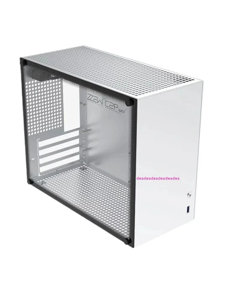 C2P MATX ITX Small Chassis All Aluminum Glass Side Transparent ATX Power Supply K88 Mini Computer Chassis