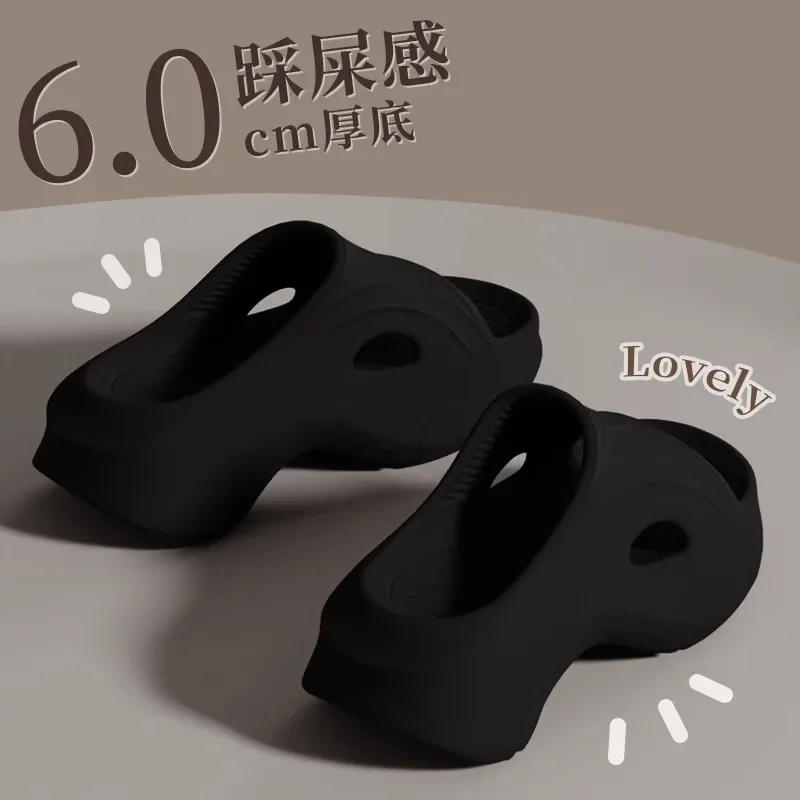 

Platform Wedges Sandals Women 2024 Summer Waterproof Thick Sole Beach Slides Slippers Woman Soft Eva Outdoor Shoes Flip-Flops