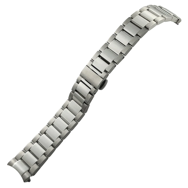 20mm 19mm 21mm Curved End Solid Stainless Steel Bracelets Watch Strap for Omega Seamaster 150 Aqua Terra AT150 Metal Watchband