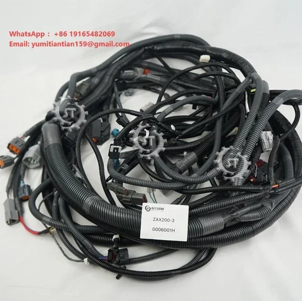 Songte Machinery Parts Wiring Harness Fits 0006001H Control Valve Cable for Hitachi ZAX200-3 Exacvator