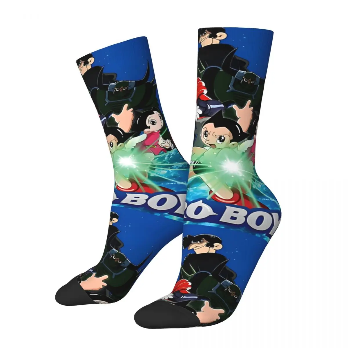 Retro Fantastic Men's compression Socks Unisex Astro Boy Harajuku Pattern Printed Novelty Crew Sock