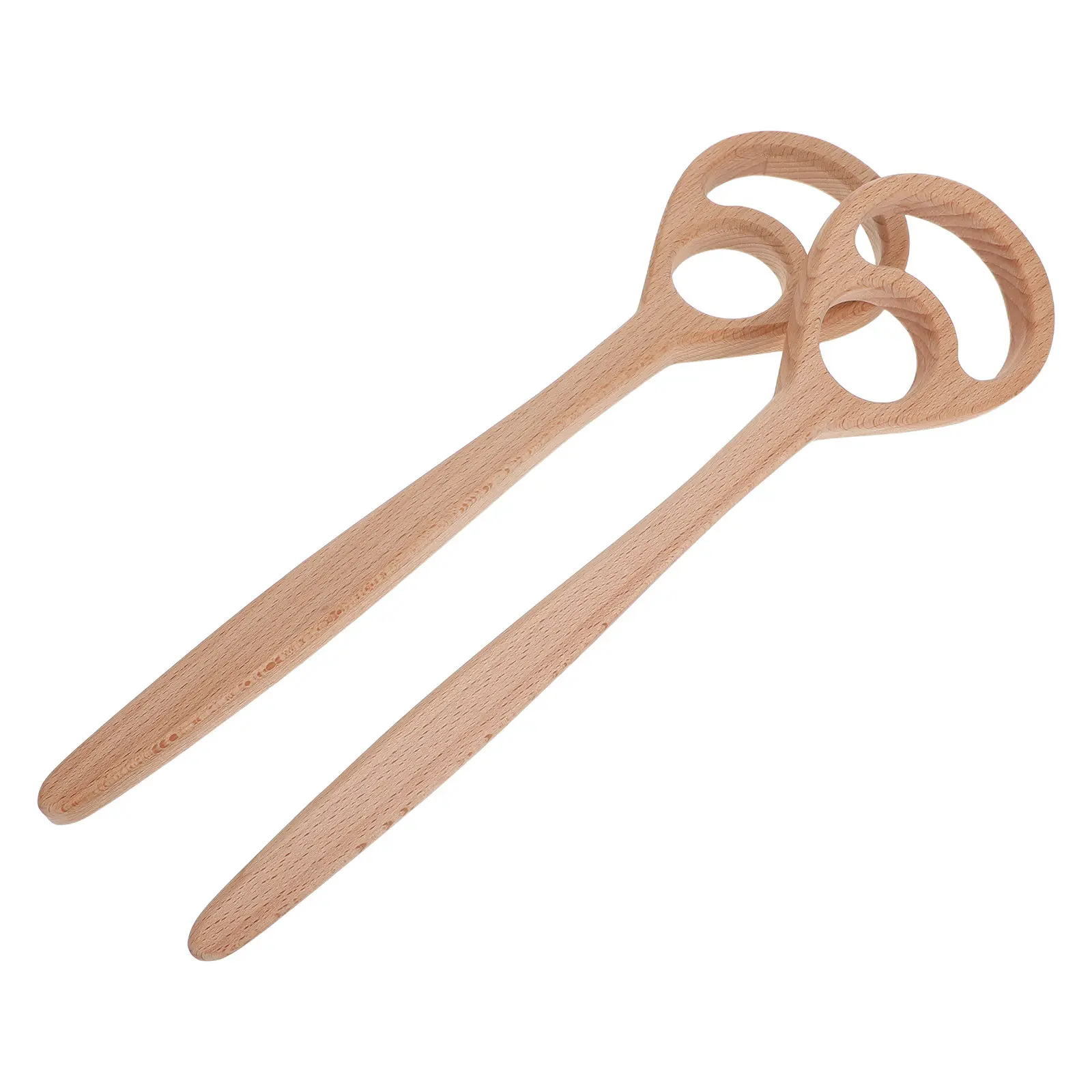 Wooden Sourdough Stirrer 2 Pack Natural Beech Wood Dough Mixing Spurtle Bread Baking Tools
