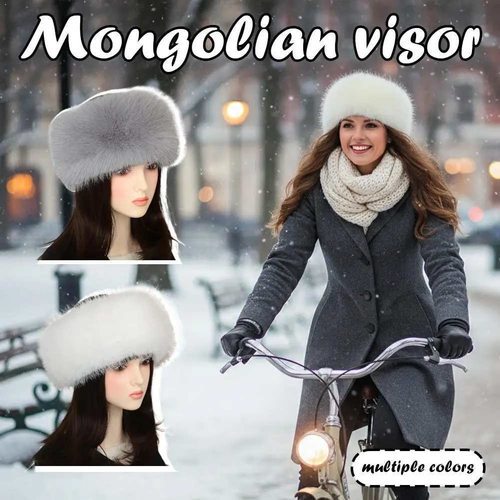 

Эластичный набор аксессуаров для волос из искусственного меха: черная монгольская шапка, заколка для волос, модные женские аксессуары для прически «хвост» и пучка, монгольский козырек