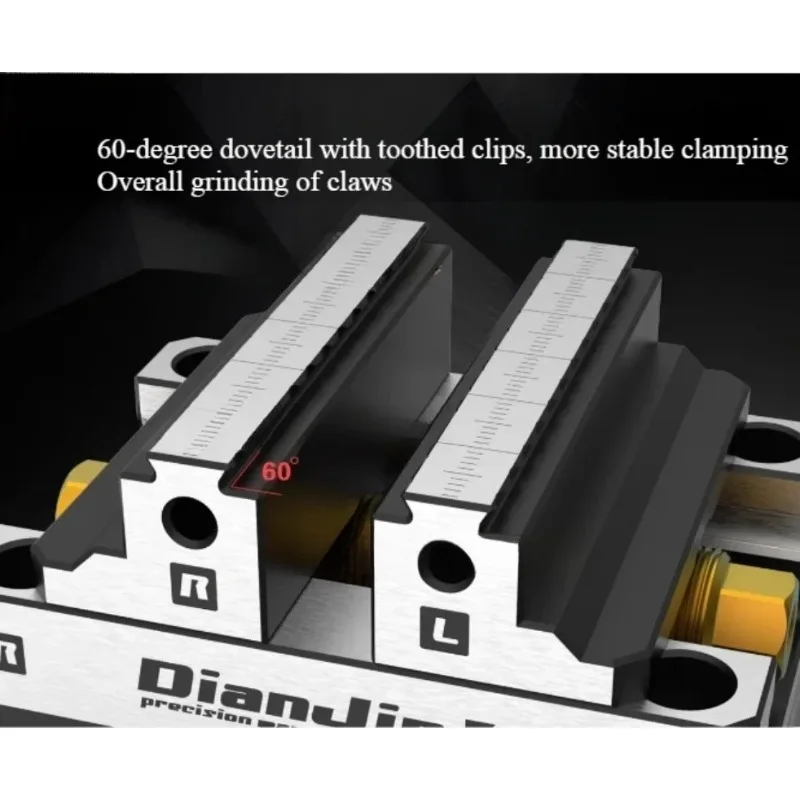 1Pc Four or Five Axis Self-centering Vice, Multi-functional Machine Tool Fixture Can Be Equipped with Soft Claws