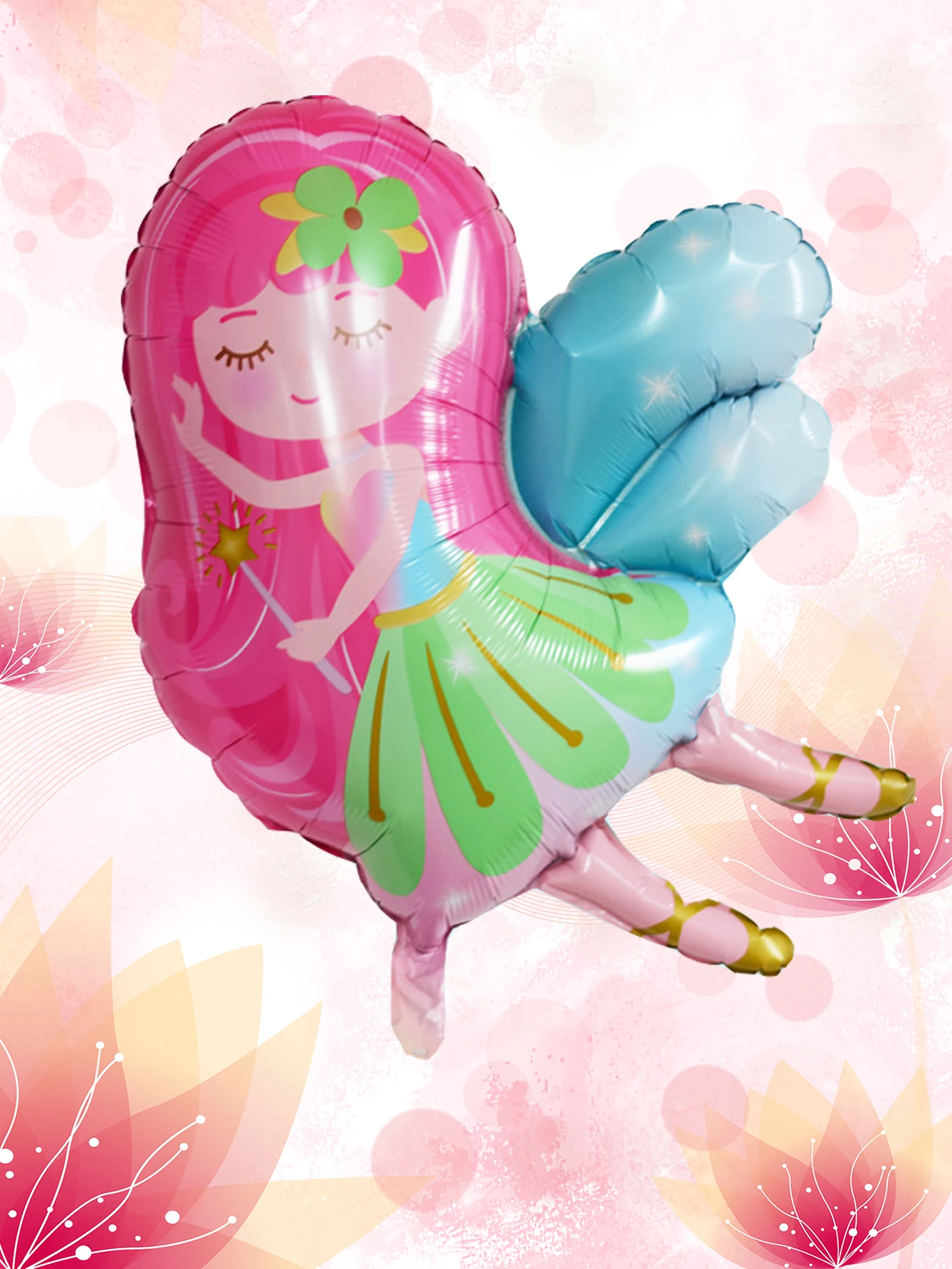 3 szt. Anioł wróżka balony foliowe z 18 cali anioł urodziny balon z helem dekoracje na imprezę urodzinową Baby Shower Girl — zdjęcie 5