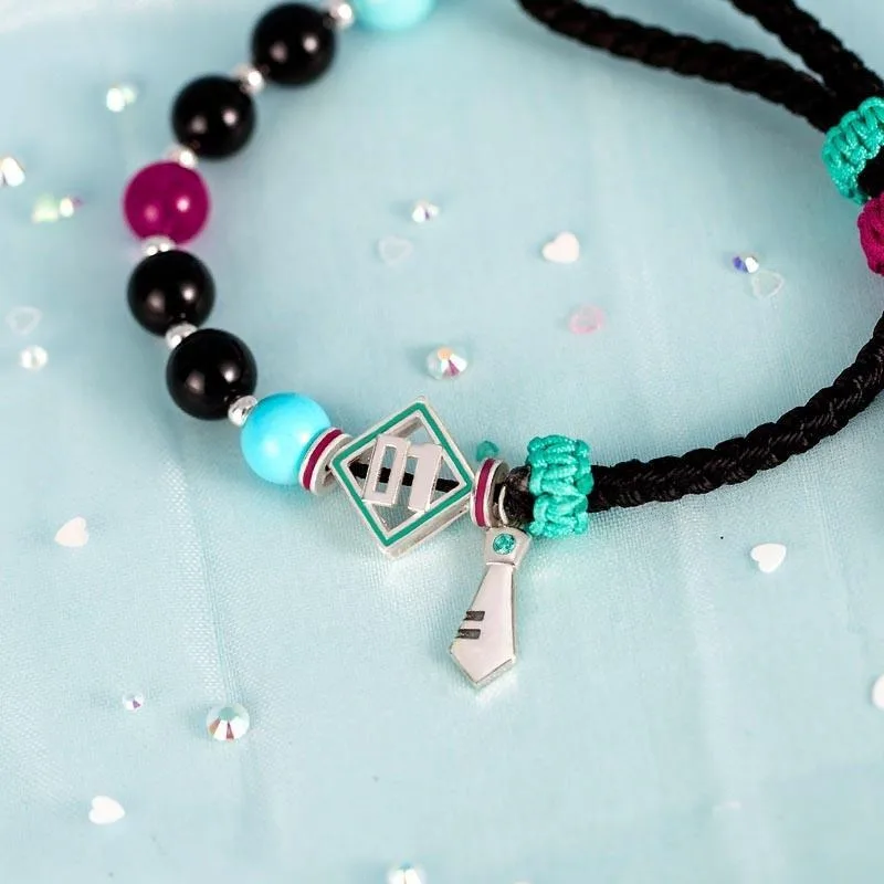 

Hatsune Miku Cartoon Character Bracelet Lucky Stone Limited Accessories for Men and Women Kawaii Collection Accessories