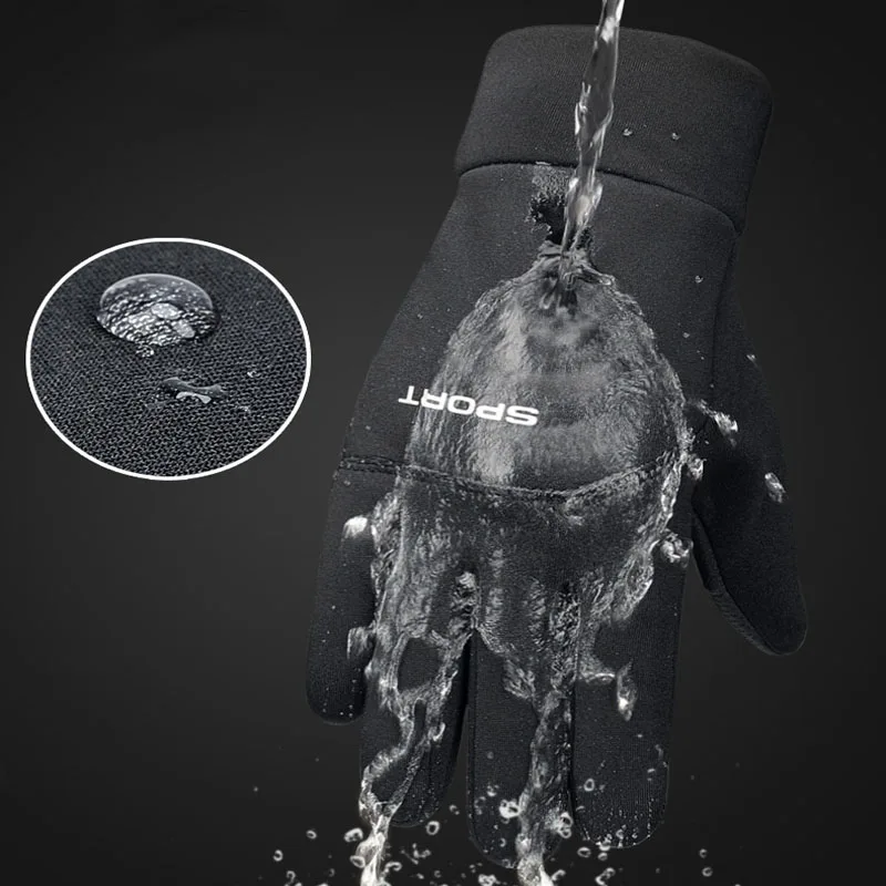 

Зимние спортивные перчатки для бега на открытом воздухе, теплые перчатки с сенсорным экраном для тренажерного зала и фитнеса, перчатки с полным пальцем для мужчин и женщин, вязаные волшебные перчатки