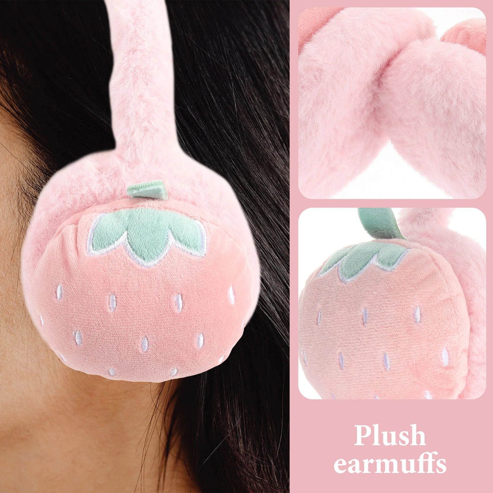 Winter Cover Plush Headband for Women Cute Outdoor Warmer Girls Noise Cancelling Earbuds