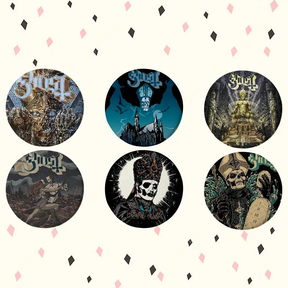 The Band G-Ghost B.C. Round Exquisite Badge Brooches Creative Pins For Clothes Hat Backpack Gift Accessories