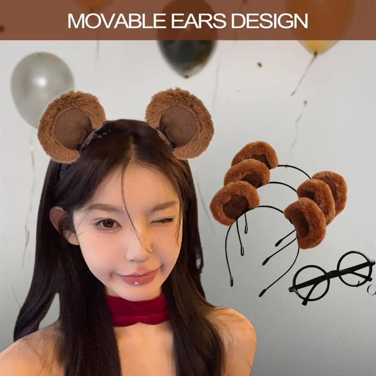 

Plush Bear ears Hair Hoops Cosplay Faux Fur Hairband Girls Christmas Halloween Anime Headbands Headwear Hair Accessories
