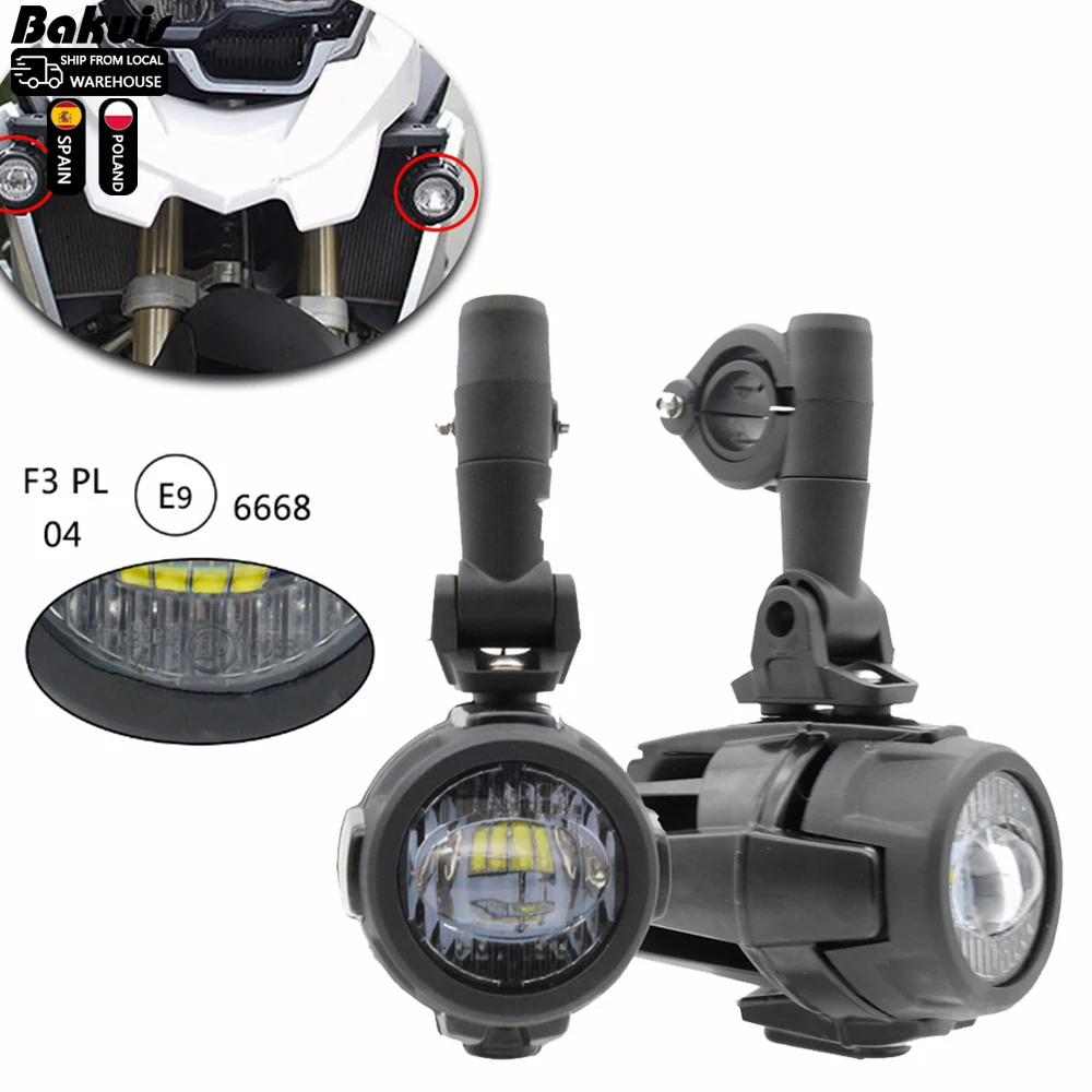 

1 Set For BMW F800GS Motorcycle LED Auxiliary Fog Light Assemblie Driving Lamp 40W Headlight Universal For BMW R1200GS/ADV