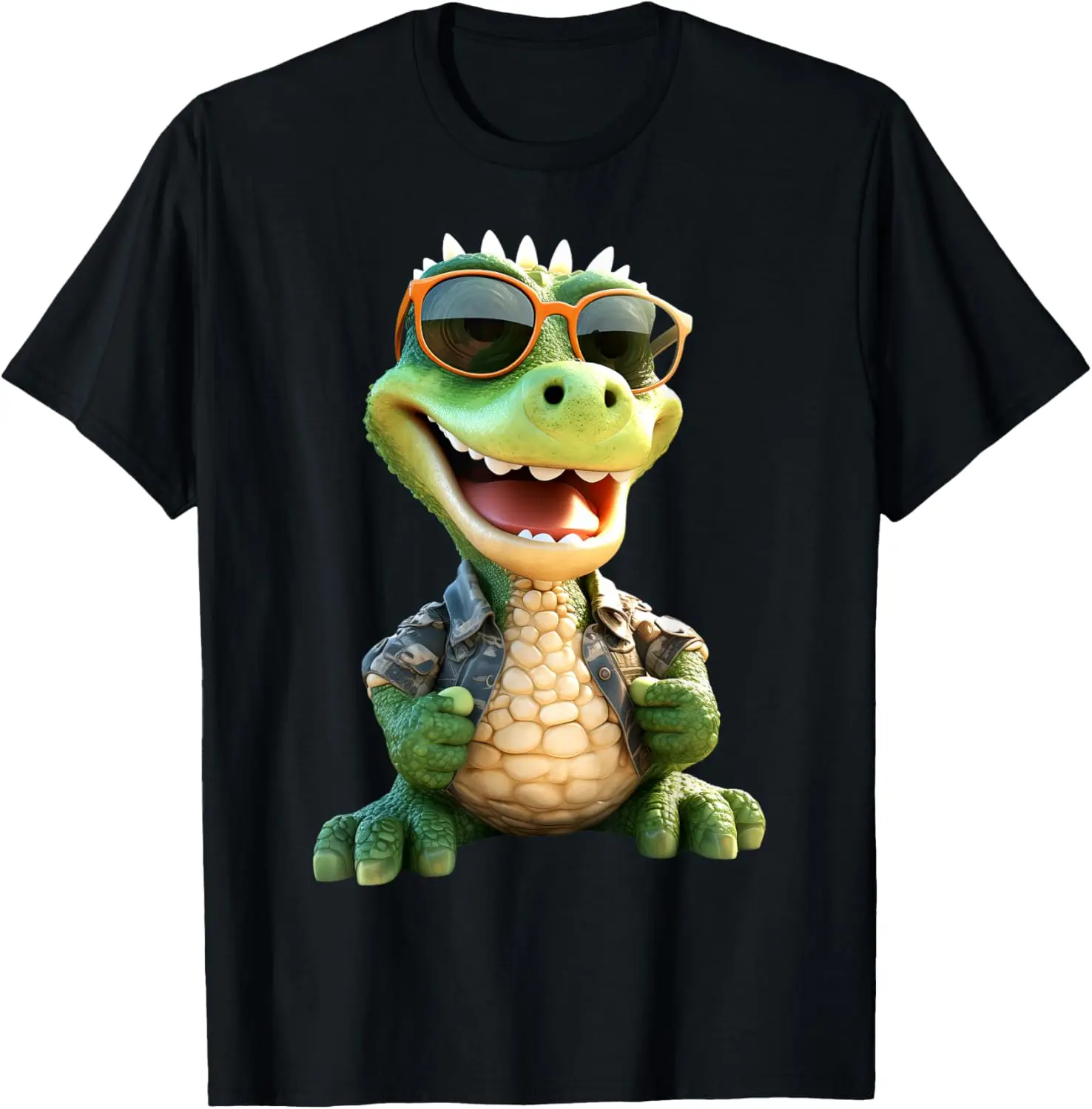 Crocodile with Sunglasses Alligator Reptiles Cute Crocodile T-Shirt