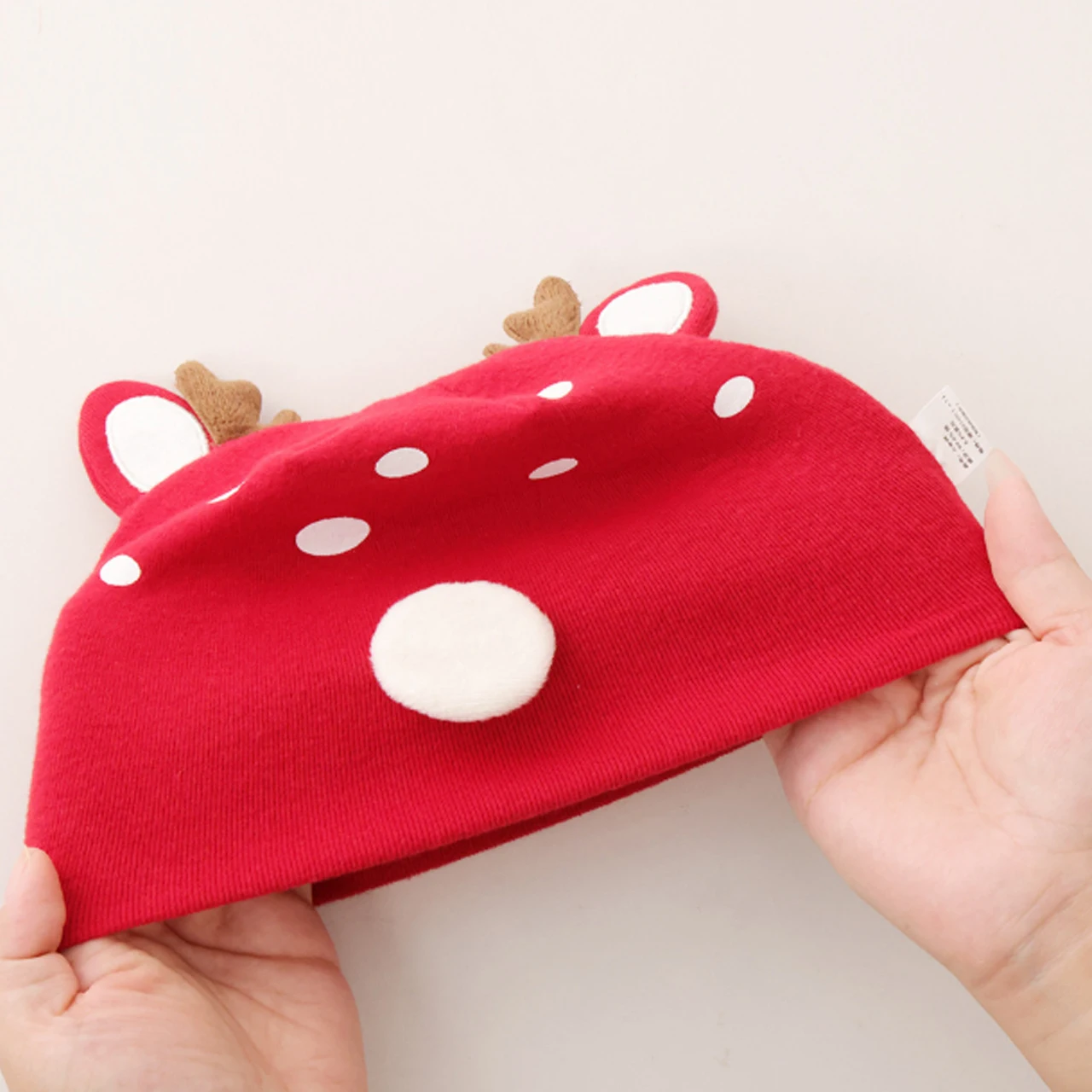 Cute Little Deer Baby Fetal Hat Soft Cotton Newborn Beanie Spring Autumn Warm Kids Pullover Cap 0-3Month Infant Christmas Hats - view 6