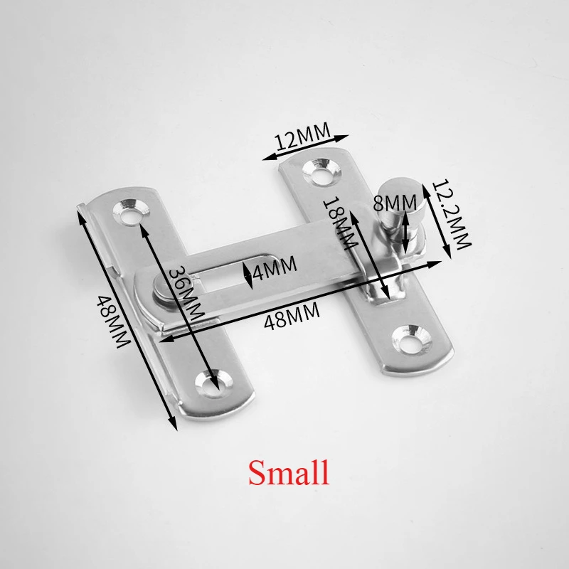 1 Pièce Loquet Coulissant en Acier Inoxydable pour Porte de Grange, Quincaillerie de Verrouillage po