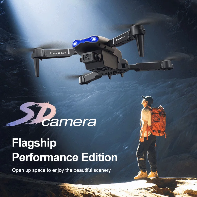 

E99 Pro Mini RC Drone FACEGLE UAV Foldable Drone Optical Flow Quadcopter Altitude Hold 360° Flip Beginners ideal Gifts