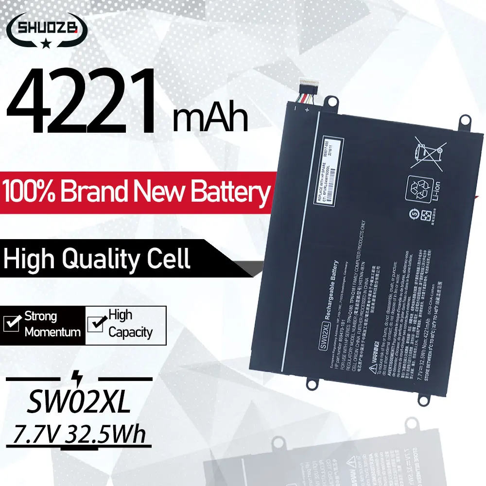 Imagem -01 - Nova Sw02xl Hstnn-ib7n 8594701b1 Bateria do Portátil para hp x2 210 g2 Tpn-q180 32.5wh Tpn-q181 859517855 7.7v 4221mah Ferramentas Gratuitas nova sw02xl hstnn ib7n 8594701b1 bateria do portatil para hp x2 210 g2 tpn q180 325wh tpn q181 859517855 77v 4221mah ferramentas gratuitas 01