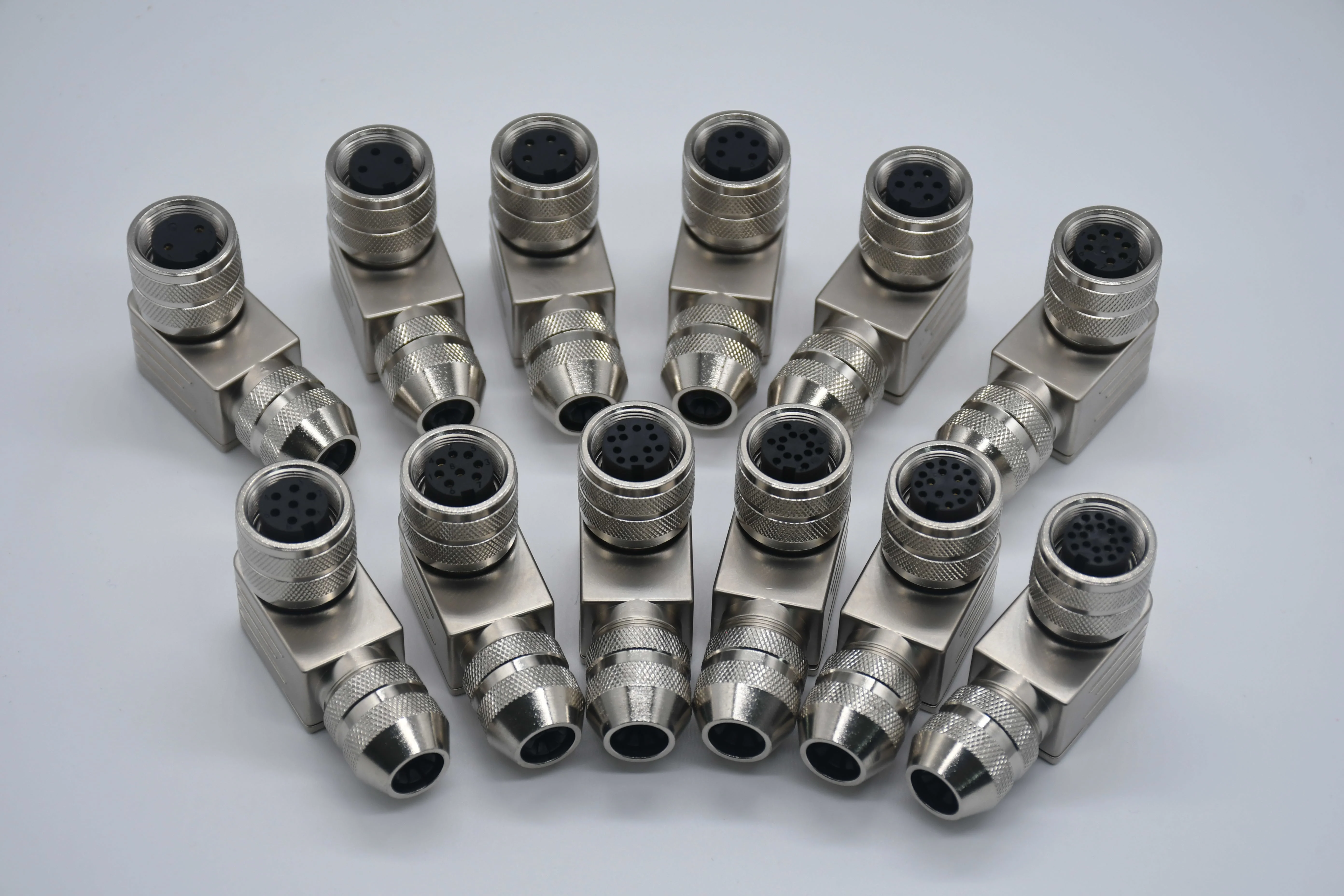 M16 Field Wireable Circular Electrical Connector 2 3 4 5 6 7 8 12 14 19 24 Pin Female Copper Alloy Housing IP67 Rated Plug
