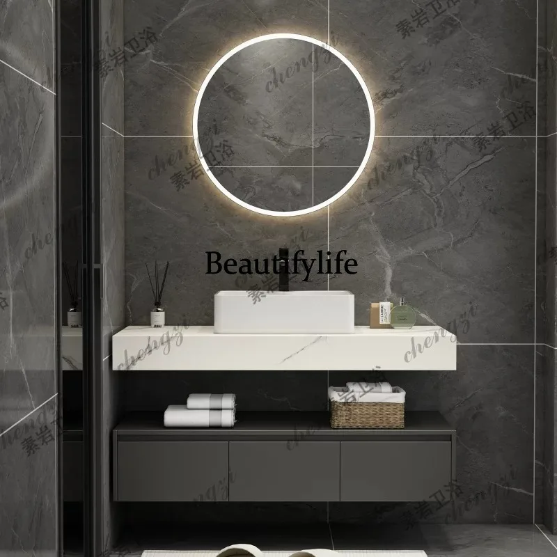 Hotel counter basin very narrow bathroom cabinet hotel small apartment bathroom washbasin cabinet combination