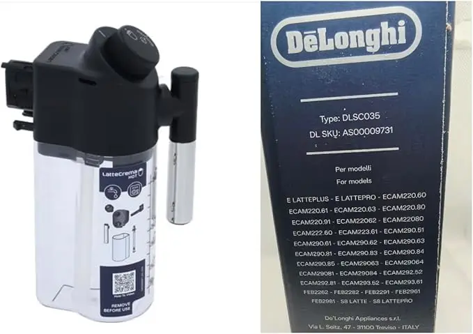 Delonghi Milk Carafe Coffee Maker Container Magnifica Evo ECAM290 ECAM220 ECAM2…