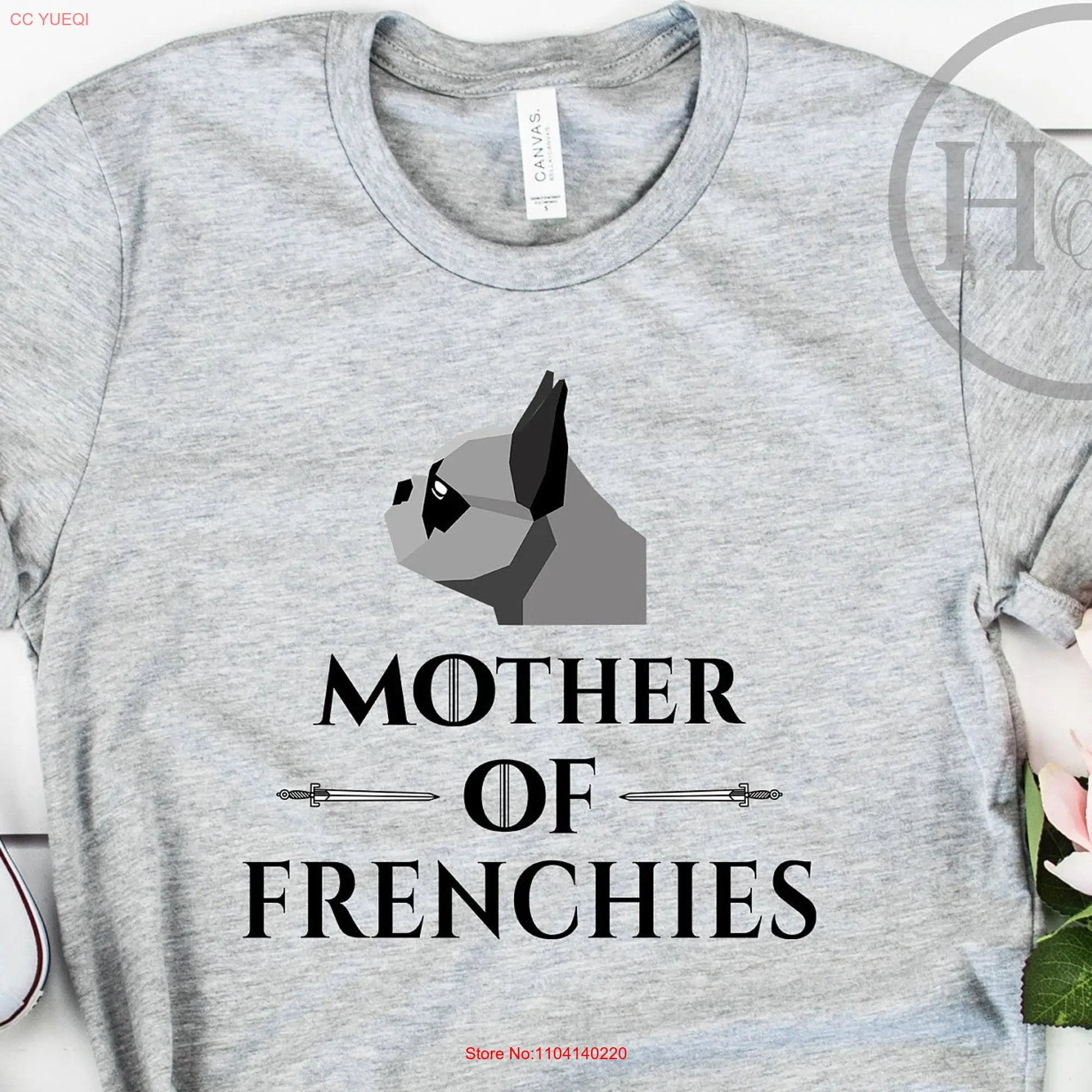 French Bulldog Mom T Shirt Mother Of Frenchies GoT Dogs Dog Lover Cute Frenchie long or short sleeves