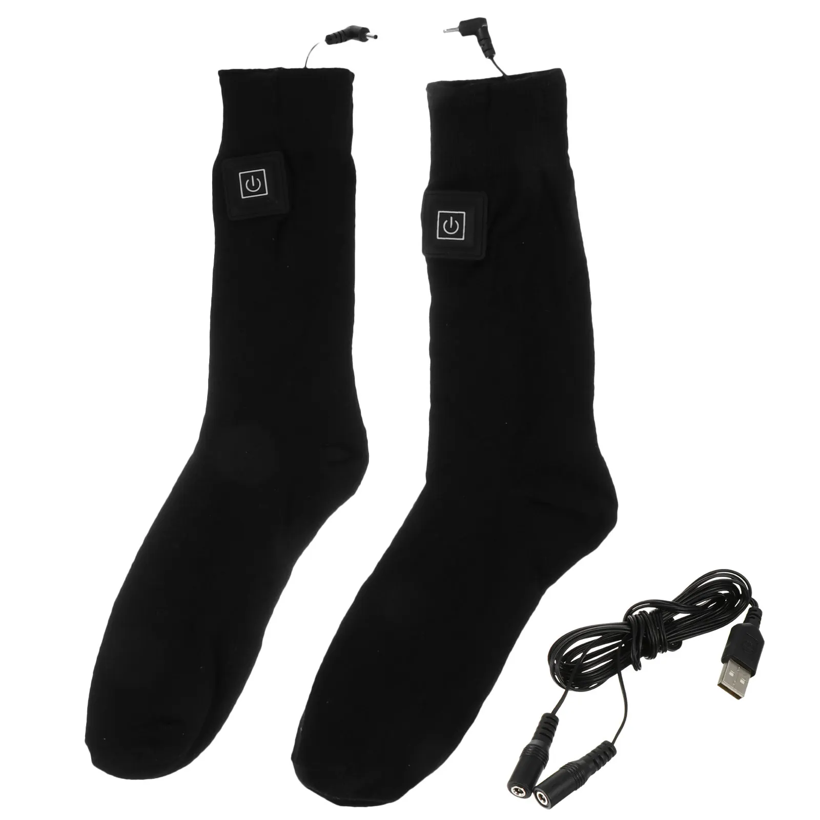 

1Pair Intelligent Heated Stocking Practical Cotton Heating Sock Winter Warm Socks Outdoor Use Heated Stocking Heating Sock