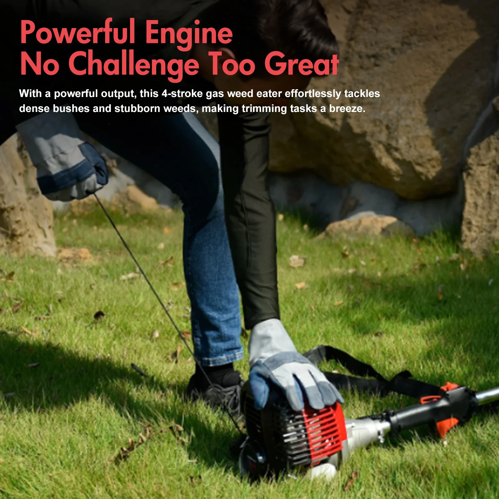 Weed Eater a gas a 4 tempi 31cc 15lb 13 pollici Trimmer ad albero dritto Cordless Weed Wacker Light ad alta potenza per prati e cura del giardino