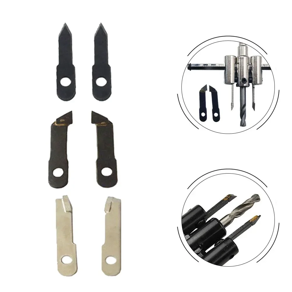 2pcs Adjustable Circle Hole Cutter Wood Drywall Drill Bit Saw Round Cutting Blade Aircraft Type DIY Tool Woodworking 45/50/48mm