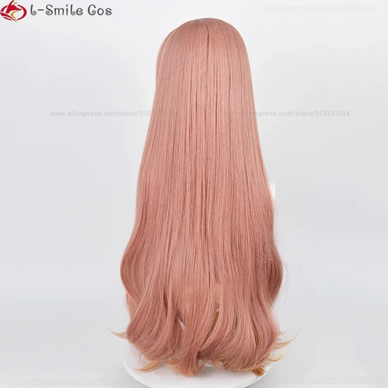 Peruca Rapi Cosplay, Cabelo Rosa Laranja e Castanho, Perucas Anime Resistentes ao Calor, 85cm