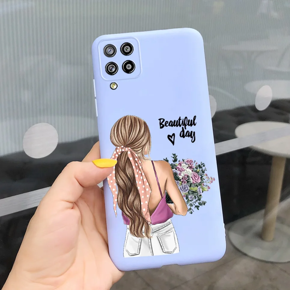 Cases For Samsung M32 Case Silicon Back Cover Couple Heart Love Phone Case For Samsung Galaxy M32 M 32 5G M325F Soft Bumper