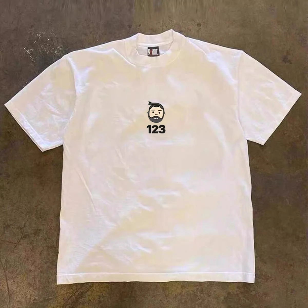 Loose Cotton T-Shirt Short Sleeve Double Thread Pure Cotton American Retro Style Couple's Clothing Women's Casual Wear